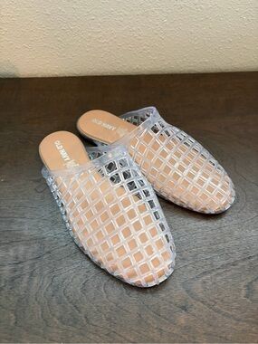 Old Navy Clear Lattice Slide Jellies